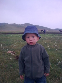 Un petit helvético-kirghiz à Song-Kul
                        